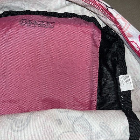 JANSPORT HEARTS SUPERBREAK BACKPACK & MATCHING INSULATED LUNCH BAG white/pink/bk - Picture 10 of 16